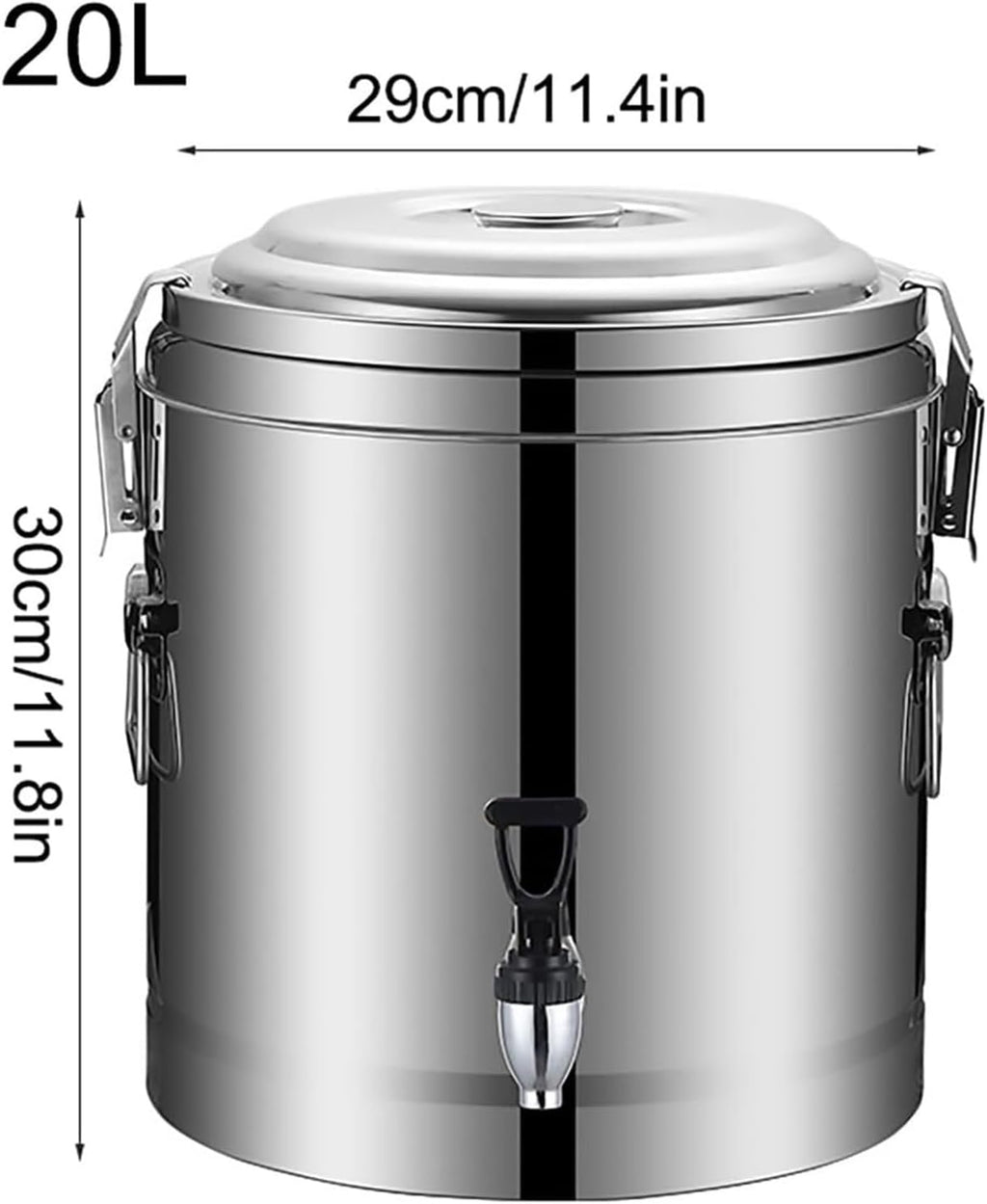 20L Insulated Beveradispenser For Catering, Stainless Steel Insulated Barrel With Tap, Hot Water Dispensers Tea Urn