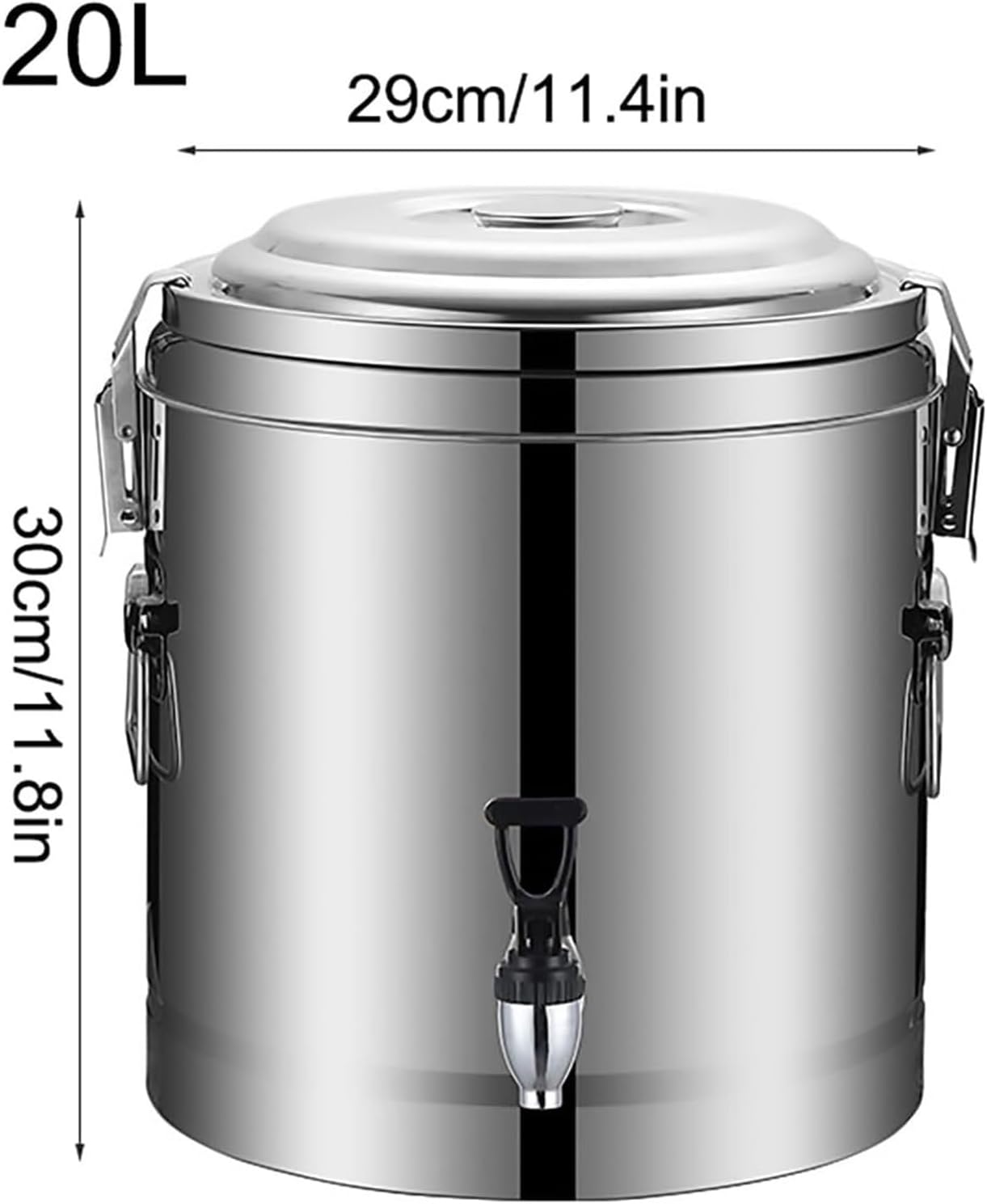 20L Insulated Beveradispenser For Catering, Stainless Steel Insulated Barrel With Tap, Hot Water Dispensers Tea Urn