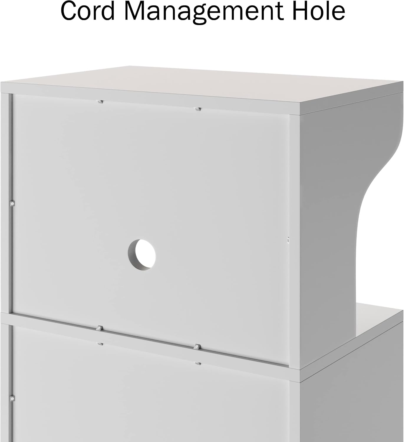 Microwave Stand with Storage – Rolling White Cabinet with Doors, Drawer, and Locking Wheels – Freestanding Wood Cart by Lavish Home (White and Oak)