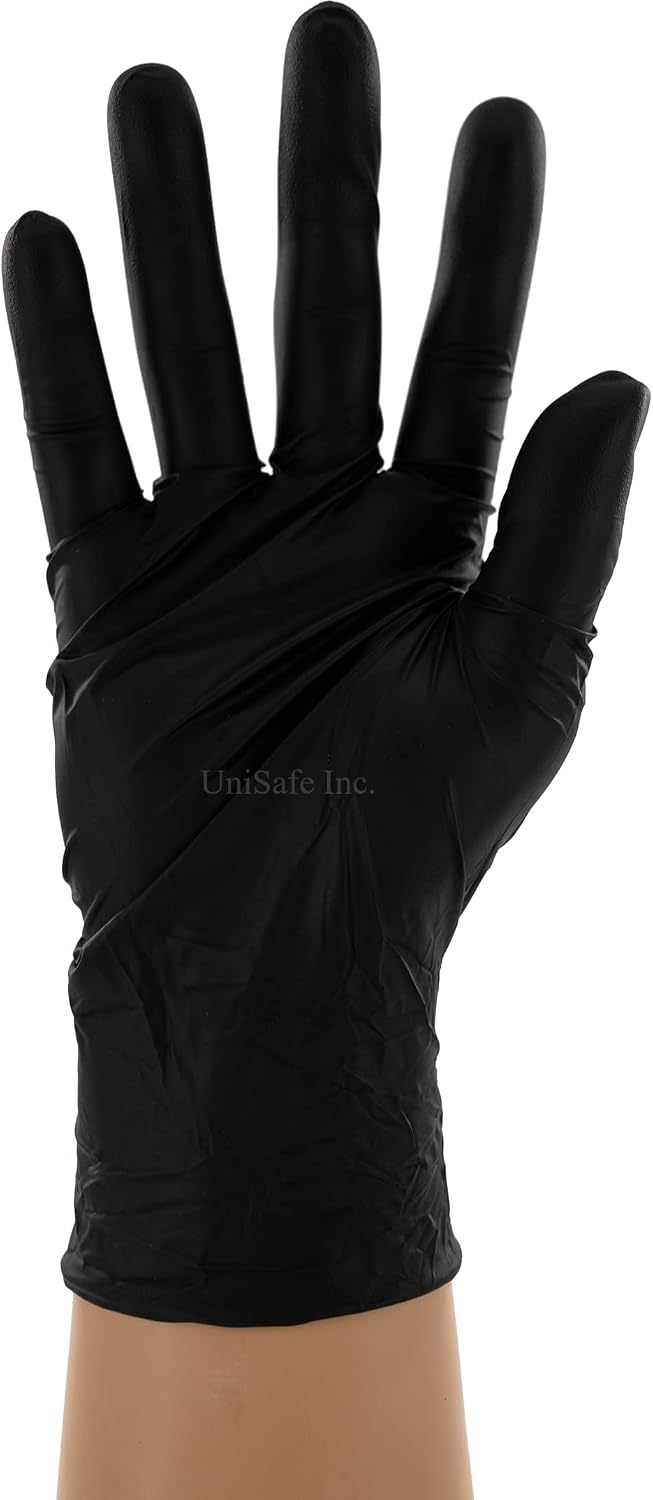 PITBULL Black Nitrile Exam Gloves, 6 Mil, Disposable, Case/1000