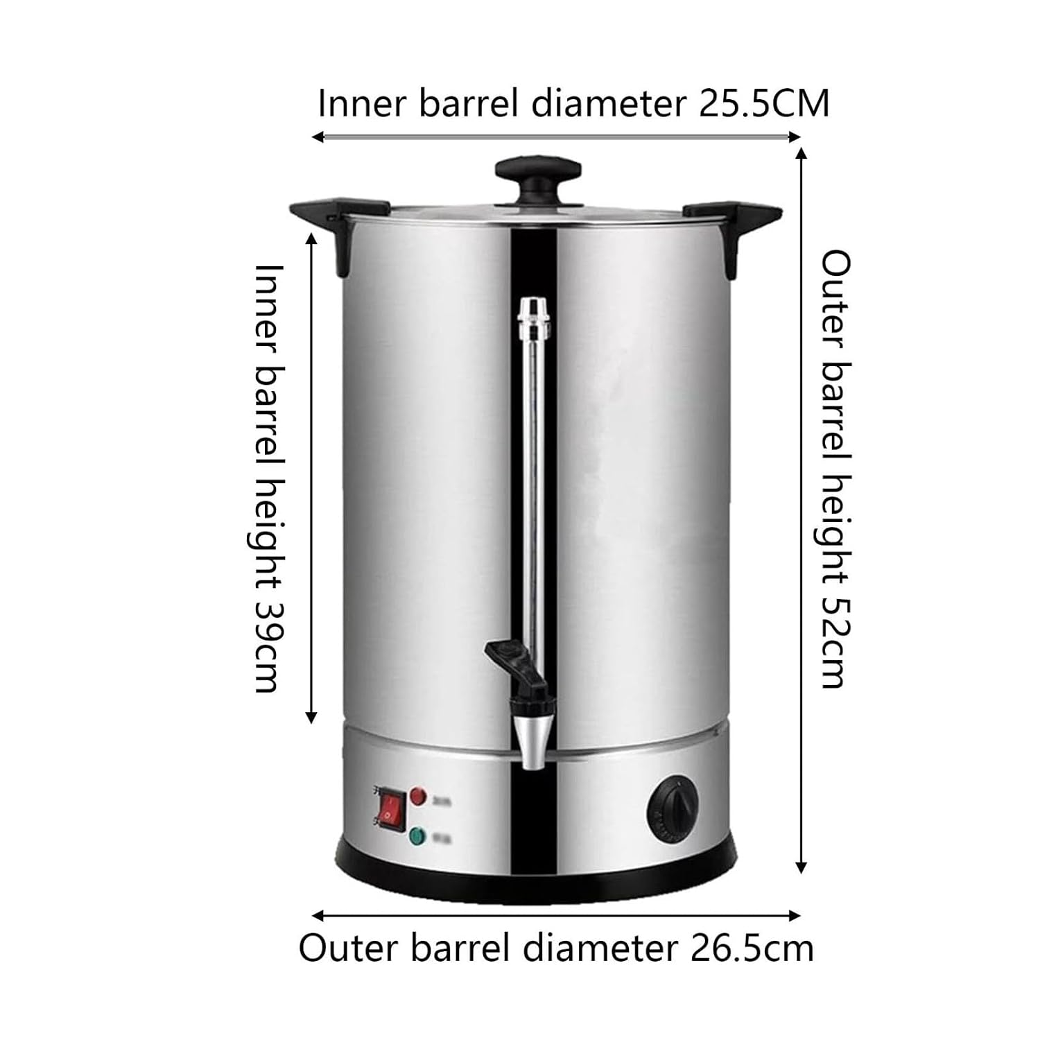 Commercial Hot Water Urn Dispenser, 8-45L Stainless Steel Electric Tea Urn with Tap, Insulated Beverage Server for Coffee, Tea, Milk - Office, Restaurant, Cafe Use