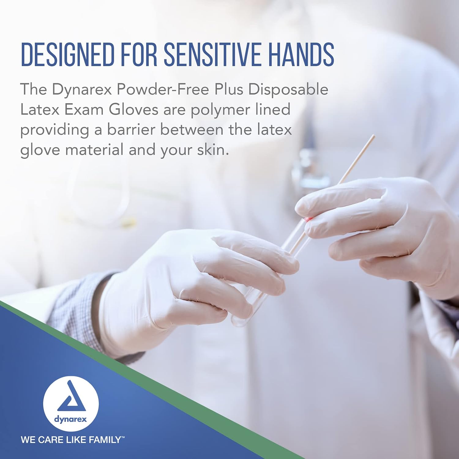 Dynarex 6622 AccuTouch Latex Exam Gloves, Powder-Free - Small 100 Count/Pack of 10