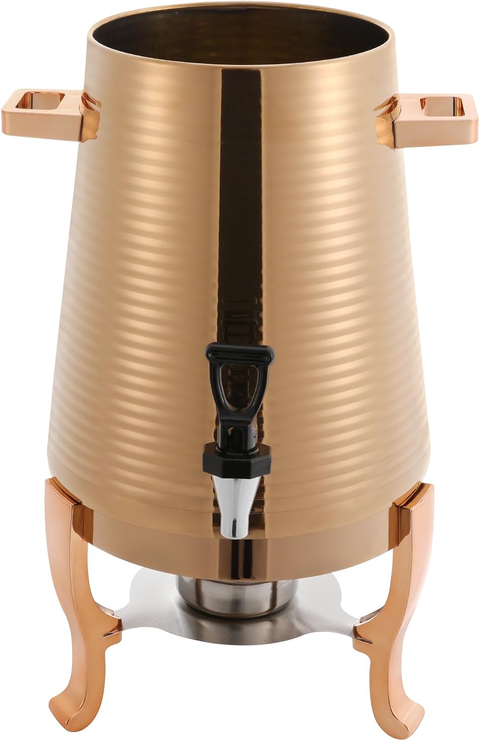 3.43Gal/13L Hot Water Urn, Stainless Steel Commercial Coffee Urn, Electric Hot Water Dispenser for Tea Milk, Industrial Coffee Maker with Stand and Spigot for Parties Catering (Rose Gold)