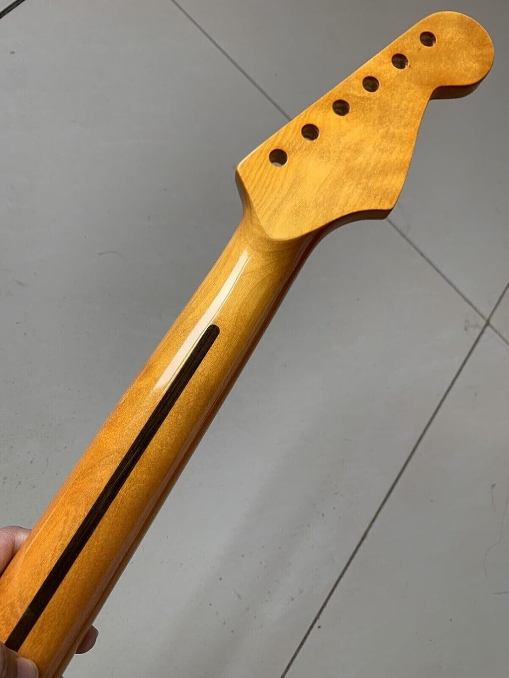 Left - handed yellow guitar neck 22 fret 25.5 'maple fingerboard gloss