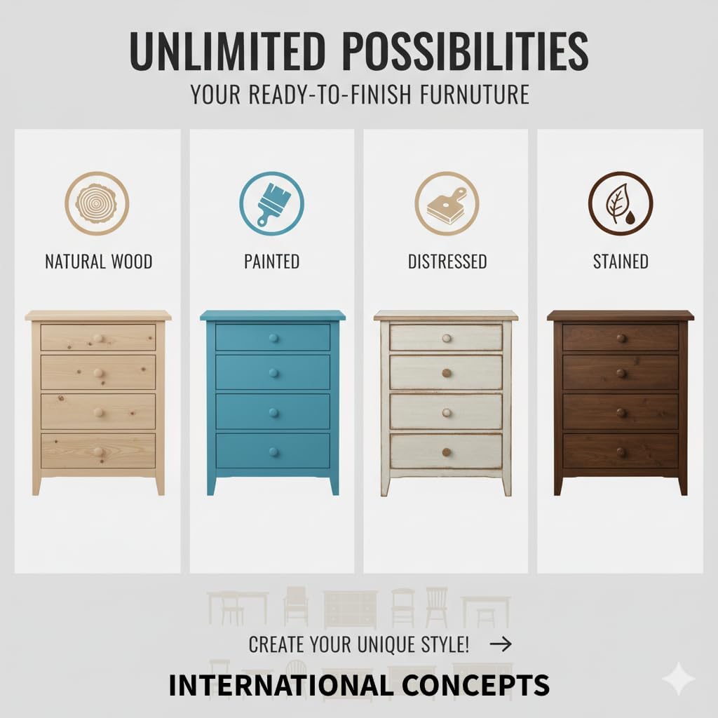 Solid Wood Shaker Bookcase - 48' H