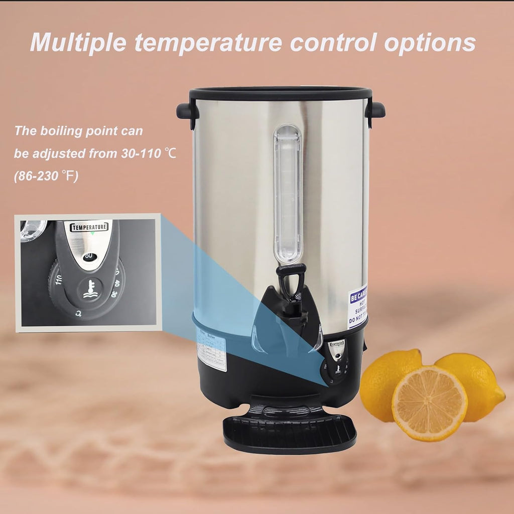 15.4L Commercial Hot Milk Dispenser Electric Milk Boiling Bucket Built-in Stainless Steel Liner 110V 1500W