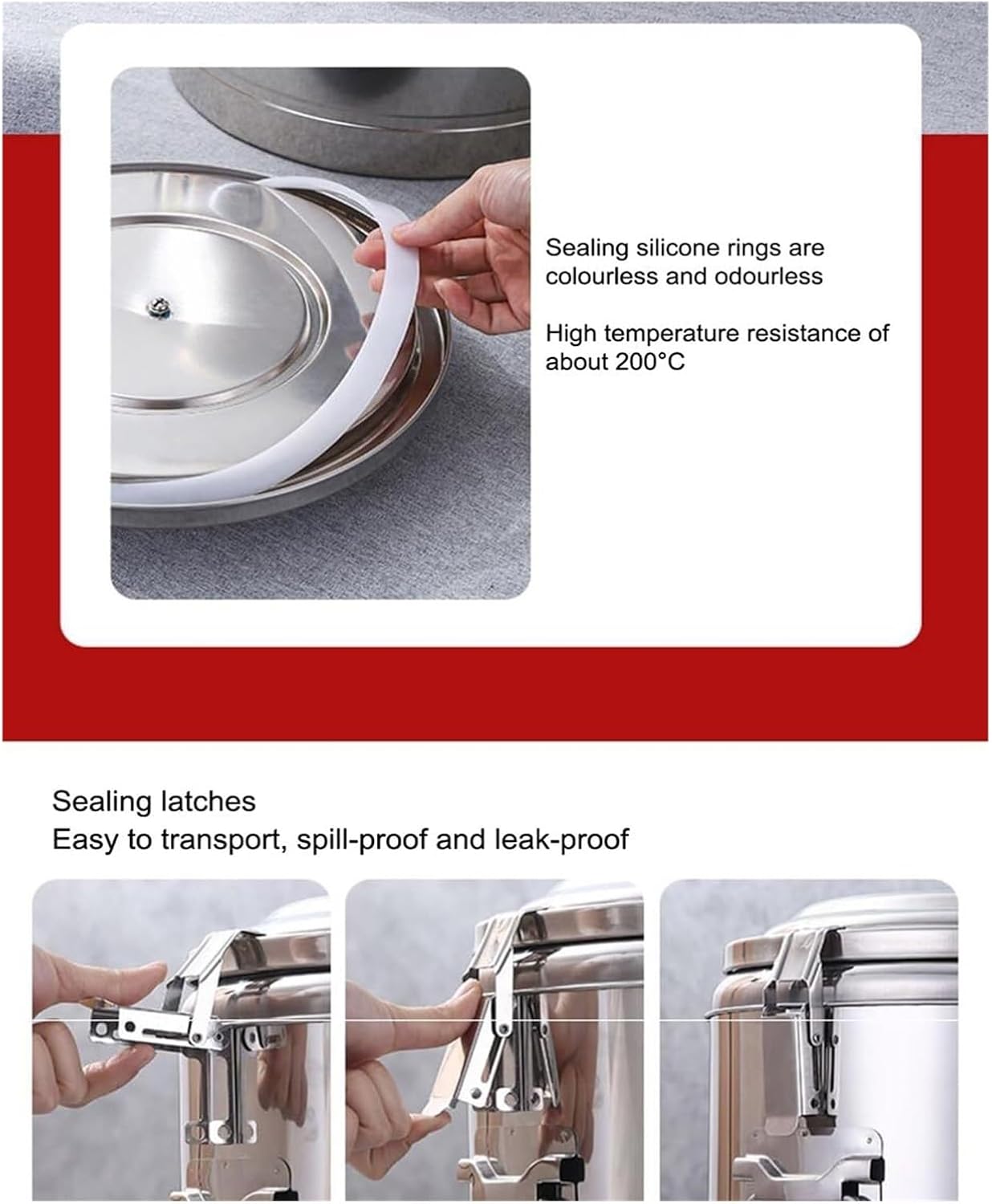 Insulated Beverage Dispenser with Spigot, Commercial & Office Hot & Cold Drink Dispenser, Large Capacity Stainless Steel Drink Dispenser for Water, Coffee, Tea, Parties, Events