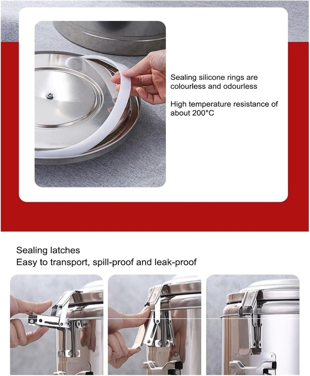 Insulated Beverage Dispenser with Spigot, Commercial & Office Hot & Cold Drink Dispenser, Large Capacity Stainless Steel Drink Dispenser for Water, Coffee, Tea, Parties, Events