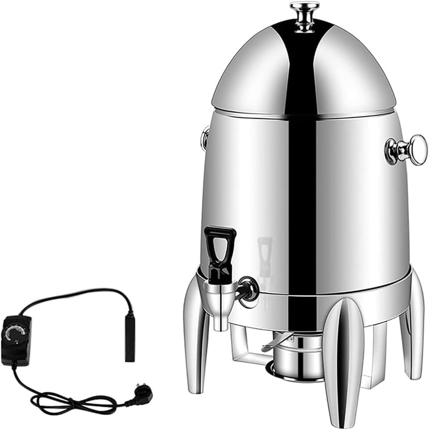 Commercial Coffee Urn, Hot Water Boiler Dispenser, 12L Stainless Steel Hot Beverage Dispenser, with 0-90℃ Thermostat, Keep Warm Hot Water Urn for Home Party Office Clear Transparent (A)