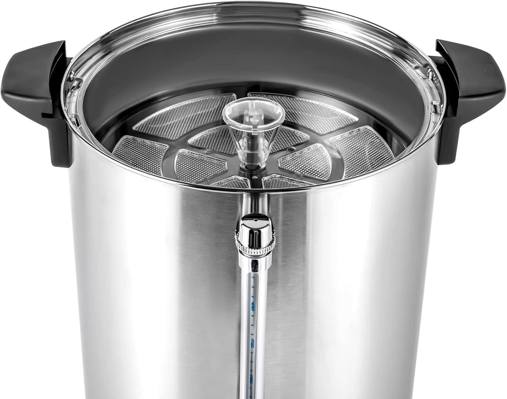 Large Coffee Dispenser, Automatic Hot Water Dispenser, Tea Dispenser, Commercial Grade Stainless Steel Coffee Urn, for Home, Party, (12L)
