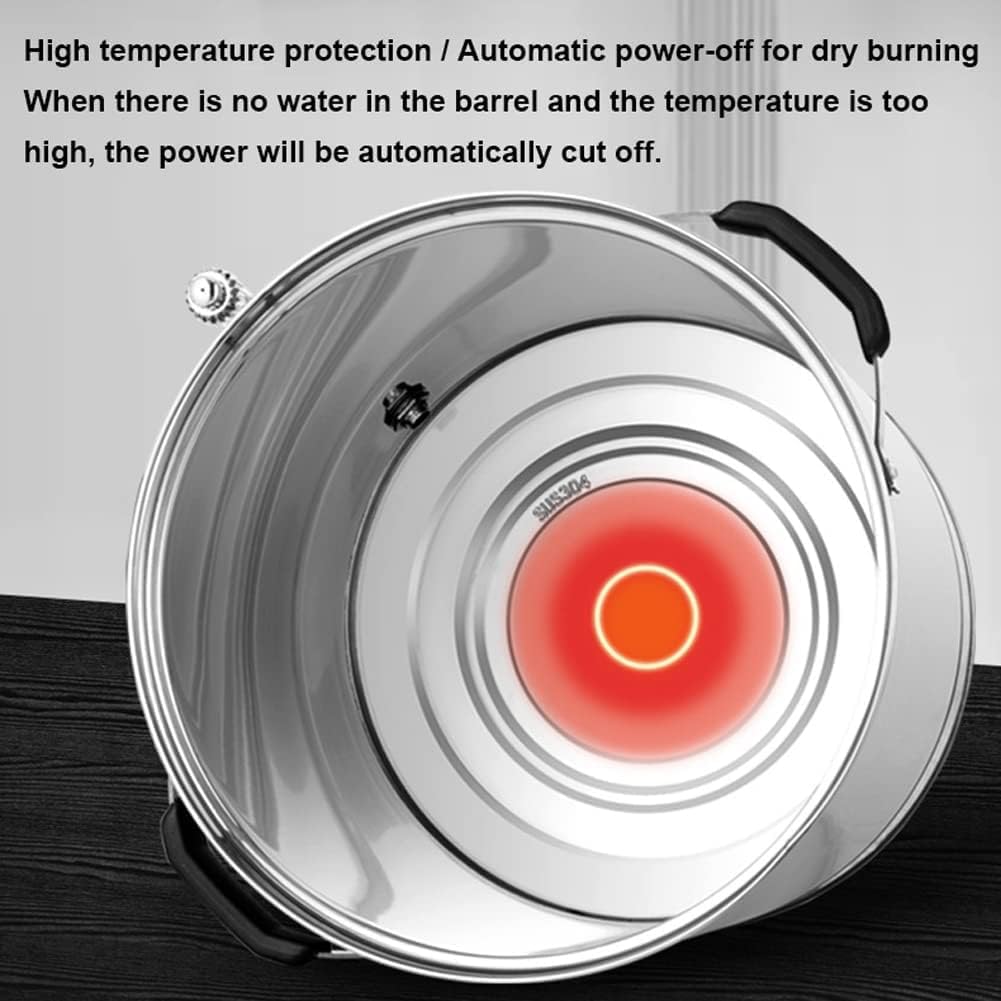 Stainless Steel Catering Urn 30-60L, High-Efficiency Hot Water Boiler for Home Parties, Ideal for Milk Tea & Beverages, Durable Commercial Hot Water Dispenser