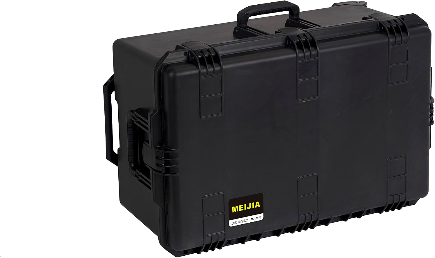 MEIJIA Premium Waterproof Hard Compact Rolling Camera Case with customizable fit foam and wheels,Full Protection with Light&Convenient Design,Elegant Black (31.3'X20.3'X15.5')