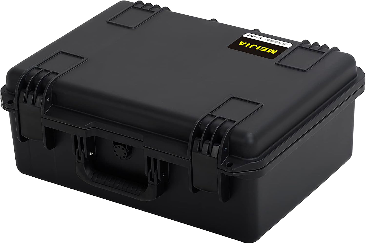 MEIJIA Portable Premium Waterproof Hard Compact Compact Case with customizable fit foam,Lightweight and Strong Design,21.2'x16.0'x8.3',Elegant Black