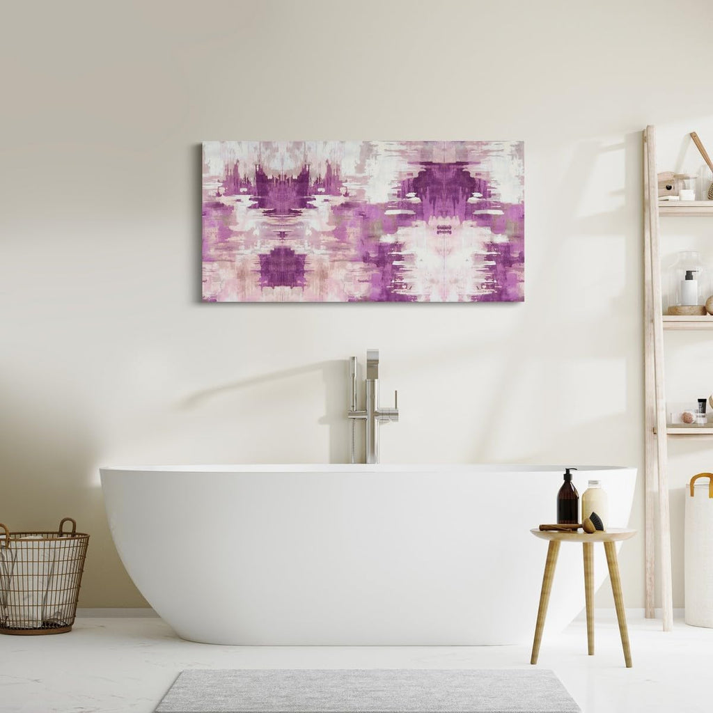 Erosebridal Violet Purple Abstract Wall Decor 58'x29',Ombre Watercolor Pastel Large Canvas Wall Art for Girls Women Female,Modern Gradient Poster Print,Elegant Brush Artwork Framed Canvas Prints