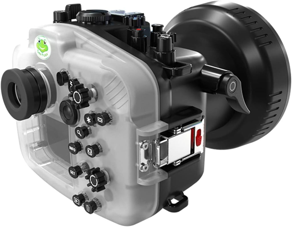 Seafrogs Underwater Housing for Canon EOS R6 Waterproof Case with 100mm Flat Port Compatible with 16-35mm, 24-105mm,100mm and 15-35mm Lens