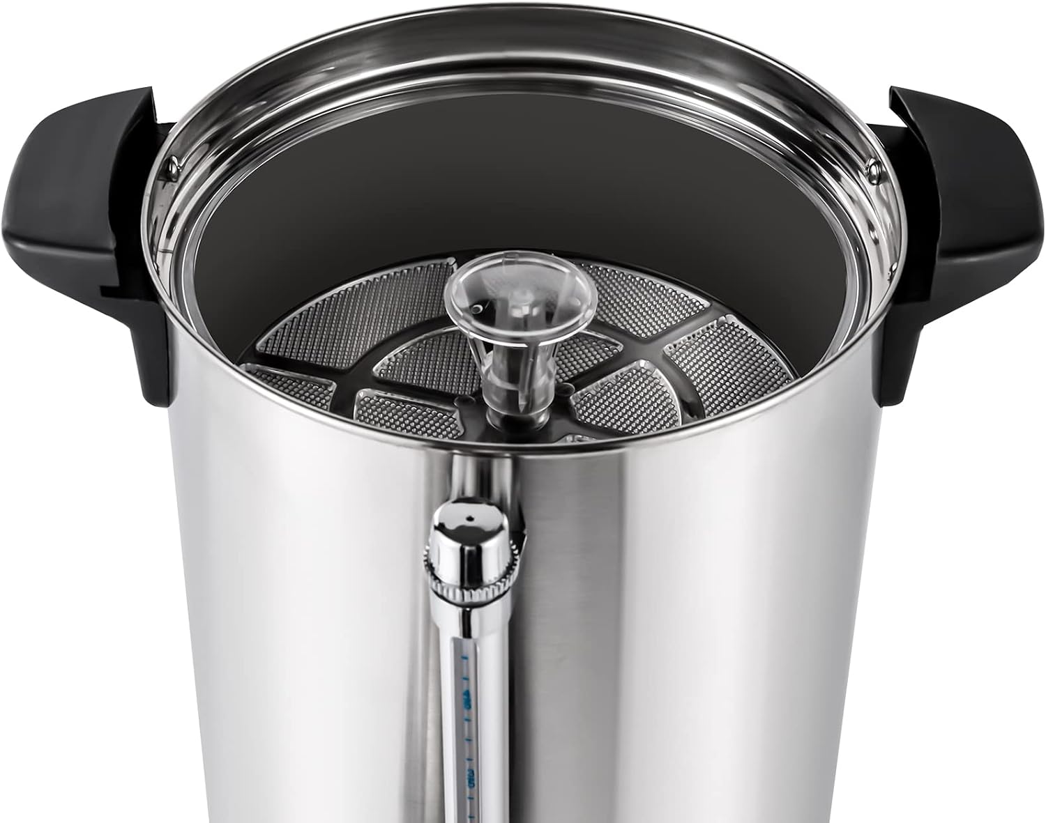 Stainless Steel Electric Coffee Urn, Commercial Coffee Maker and Hot Water Dispenser for Home, Cafes, Buffets, Offices, Hotels, Adjustable 30-110°C