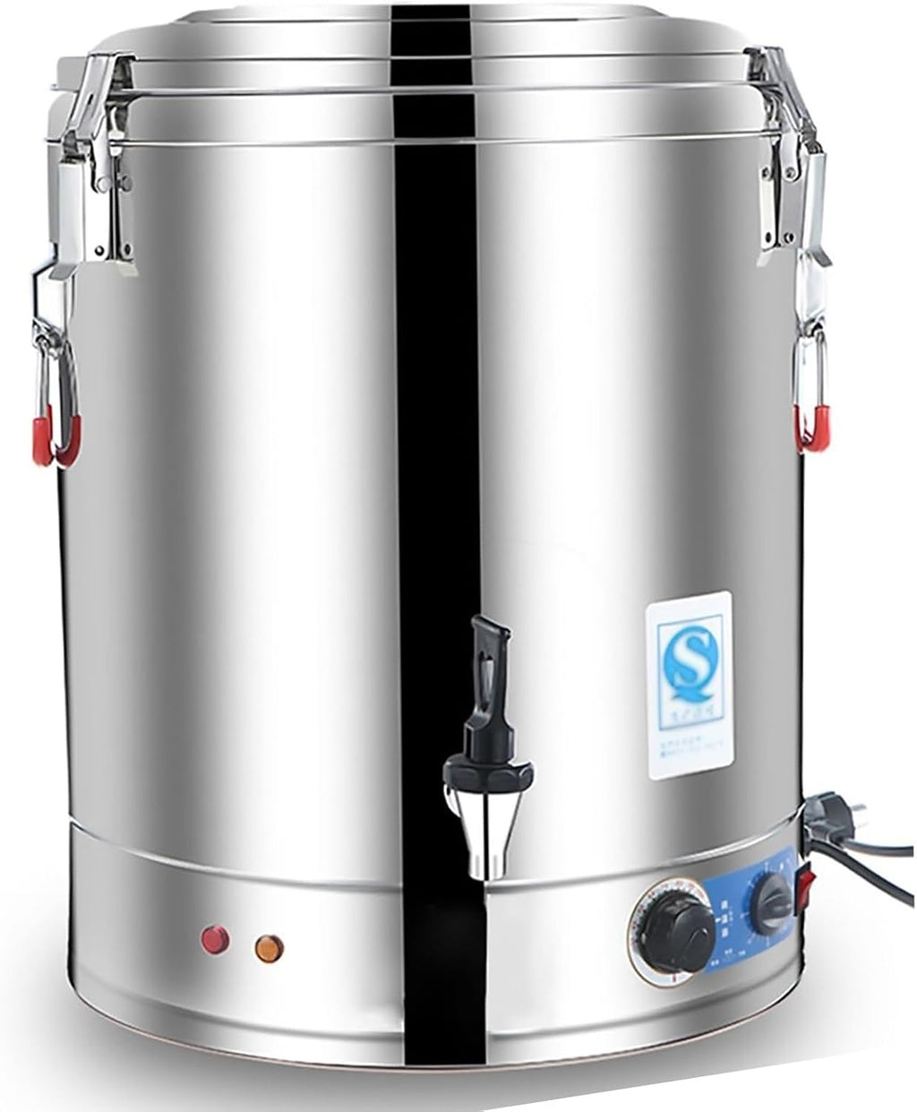 Stainless Steel Stock Pot ， Commercial Large Capacity Catering Urn, Hot Water Boiler Dispenser with 30-110°C Temperature Control for Home, Cafe, Office