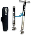 Beach Rat Anchor & Case - Pontoon, Tritoon, PWC Anchor - Shallow Water Boat Anchor & Sandbar Anchor, Screw in Boat Anchor, Stainless Steel & Aluminum Anchor Pole Accessory