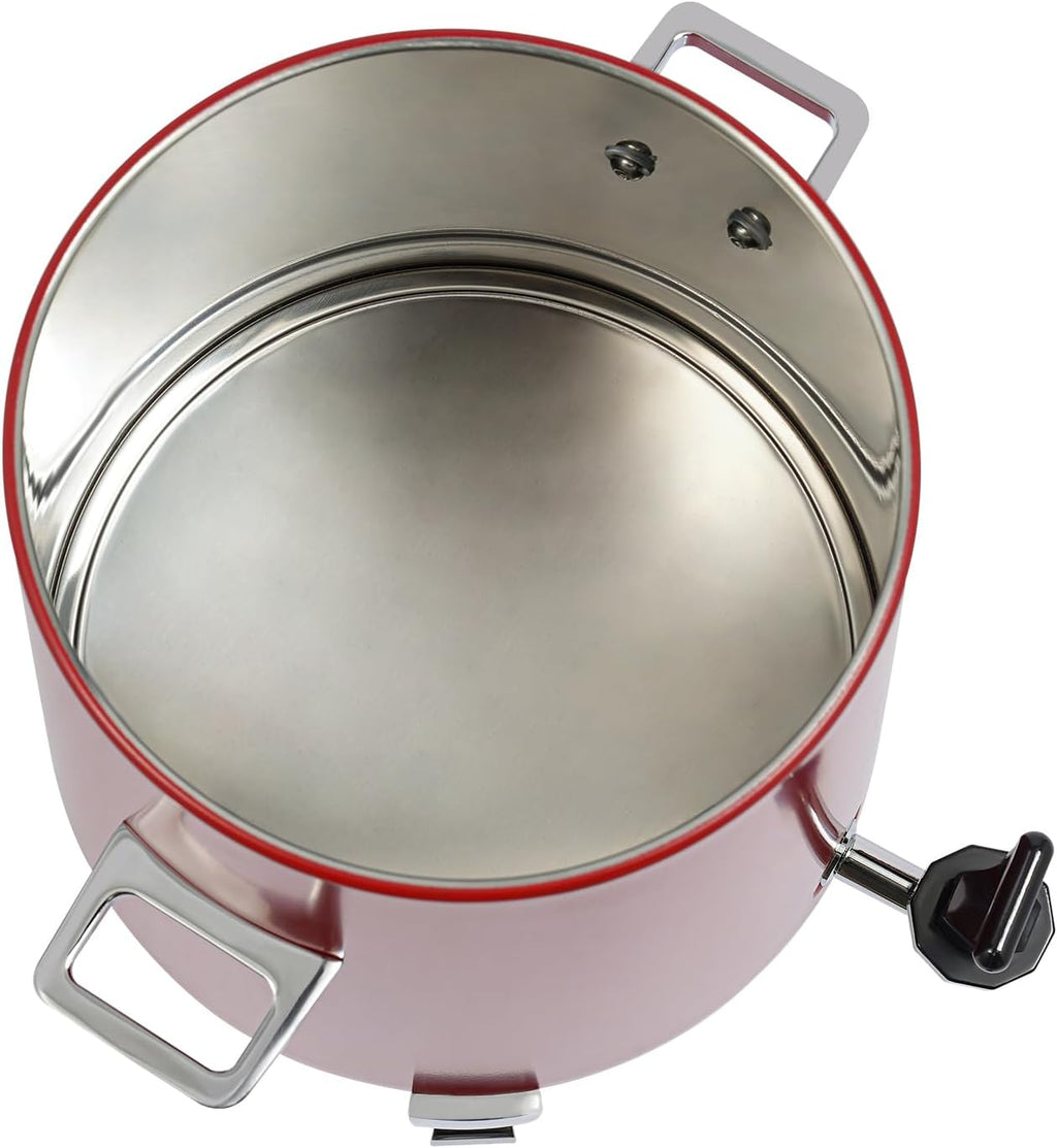 Beverage Dispenser for Coffee Tea Hot Water, Hot Drink Dispenser with Stand & Fuel Holder, 3.4Gal Stainless Steel Thermal Carafe, for Home Office Party Wedding Banquet