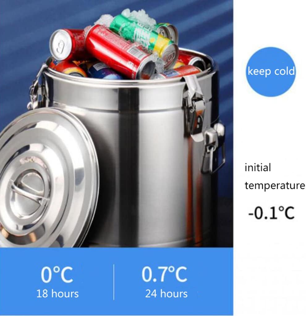 Stainless Steel Catering Urn Water Boiler, Lockable Lid, Portable Hot Water Tea Dispenser with Large Carry Handle for Events, Parties, and Catering Supplies