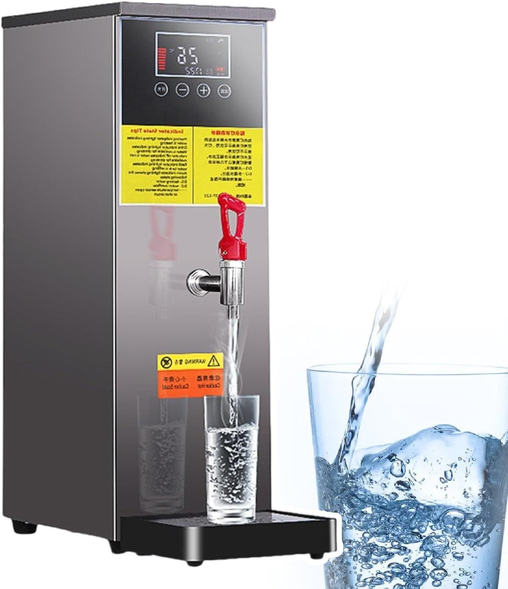 Stepping Type Boiling Water Machine,Hot Water Dispensers, Automatic Boiling Water Machine,40-100°C Temperature Control,LCD Display, for Milk Tea Shop Hotel,Black-40l