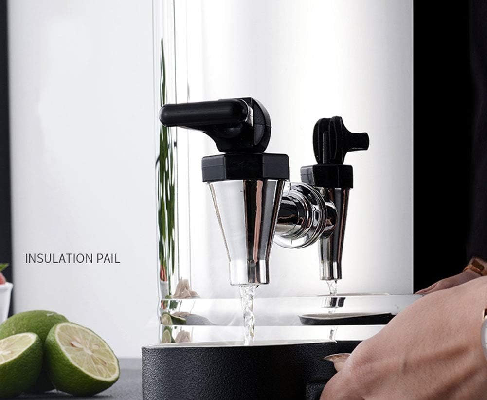 Drink Dispenser Hot Water Dispenser Insulated for Tea Ice Bucket Beverage Warmers Stainless Steel Urn for Coffee Water Milk Tea Sweet Wine Soup for Parties