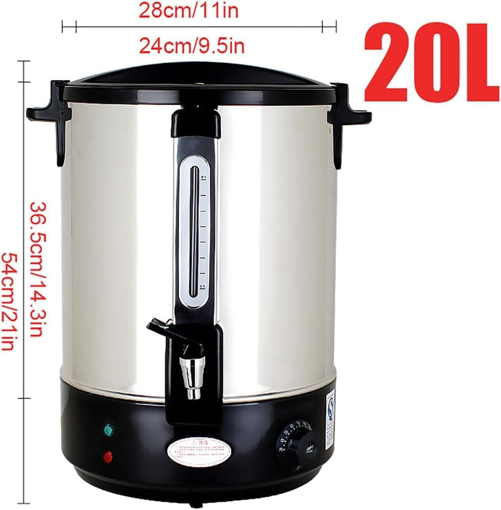 Hot Water Boiler Dispenser-Multifunctional Double Insulation Fast Heating Electric Catering Urn Bucket With Faucet For Home Commercial Office Use With Keep Warm (Size : 20L)