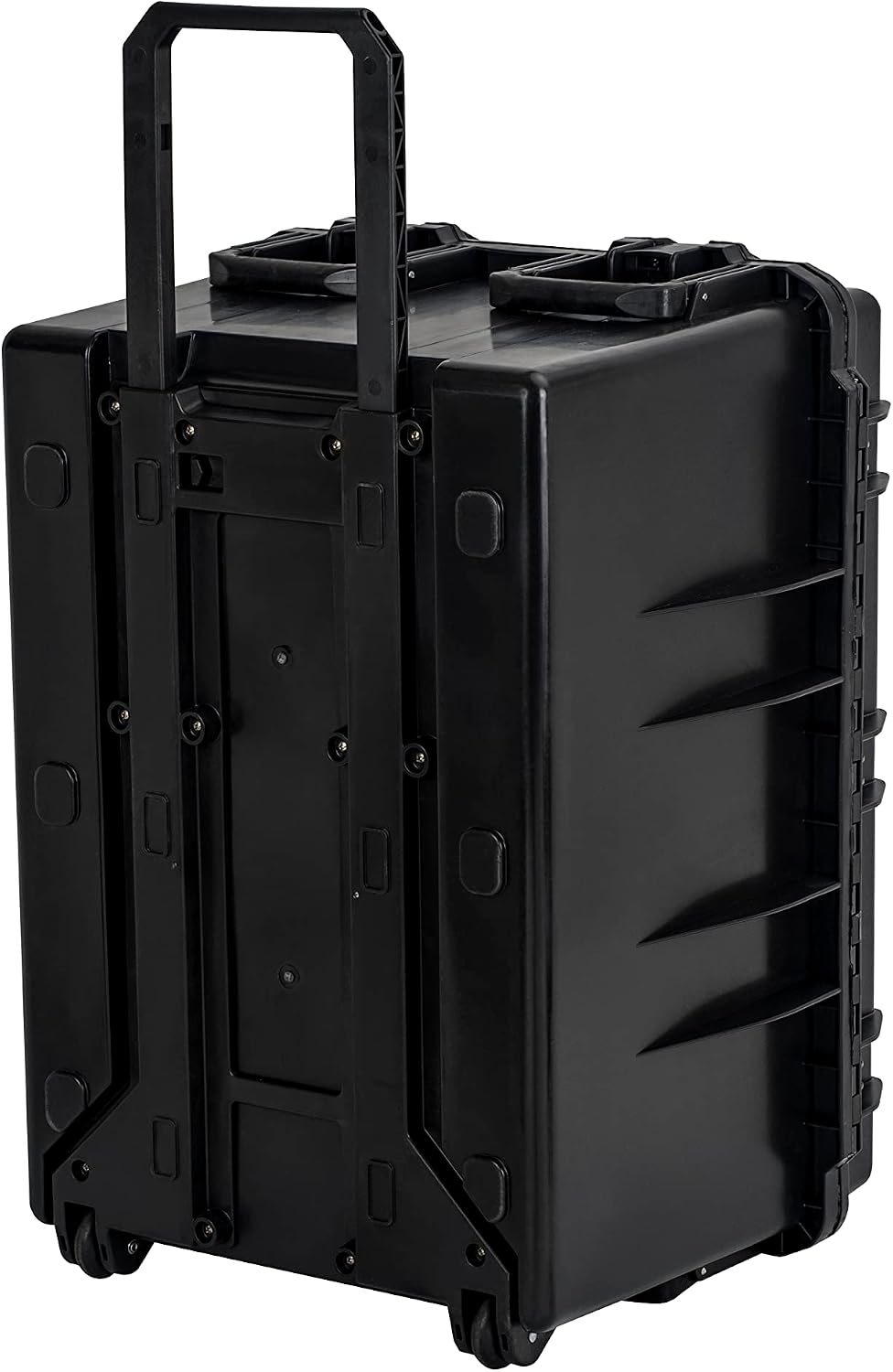 MEIJIA Portable All Weather Waterproof Camera Case,Customizable Fit Foam with Rolling Wheels and Retractable Pull Handle,33.25'X24.4'X19.3'