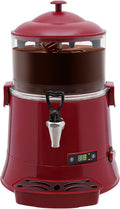 5L Hot Chocolate Machine,1.32gal Commercial Hot Chocolate Machine Maker with Temperature Control,400W Hot Beverage Warmer for Heating Chocolate Coffee Milk,Red