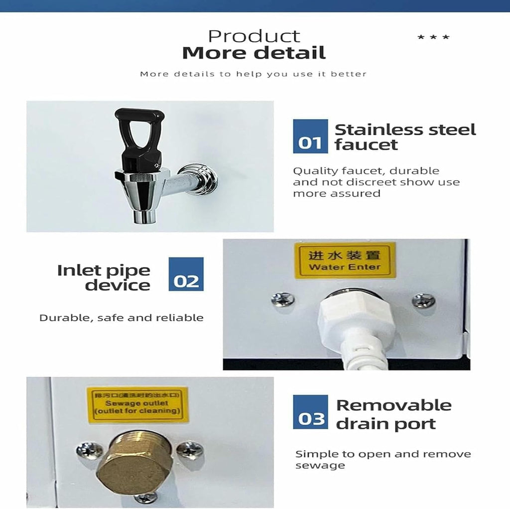 50L/60L/80L Instant Hot Water Dispenser Wall-Mounted Commercial Hot Water Dispenser with LCD Touch Screen and Built-in Water Purifier