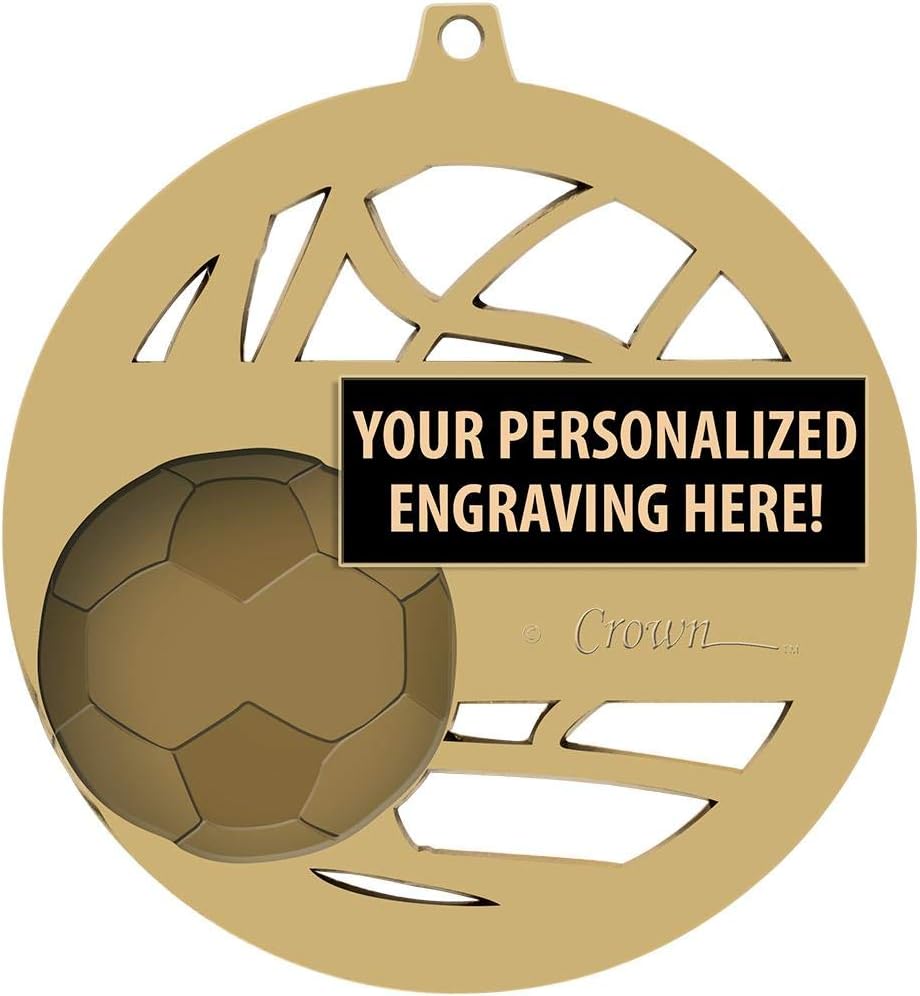 Crown Awards Soccer Medals, 3' Massive Rimz Soccer Tournament Medal with Custom Engraving Included Prime