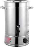 Commercial Milk Tea Urn, Electric Stainless Steel Hot Water Urn Insulated Bucket with Tap, Catering Urn for Beverage Coffee Shop Canteen (48L)