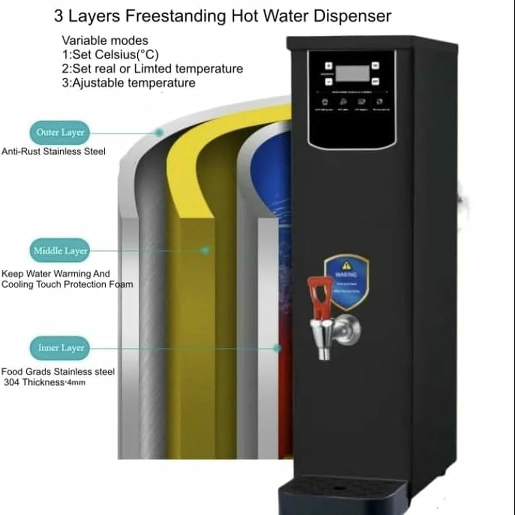 Commercial 20 litres Hot Water Boiler,Instant Water Boiler Lectric Kettles,Fast Boiling Waters,Non Drip Tap,for Staff Canteens,Offices