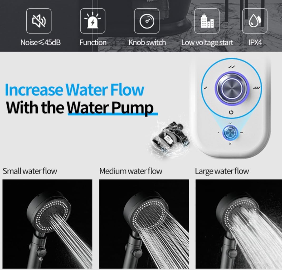 Electric Instant Hot Water Heater Shower Electric Tankless Shower Hot Water Faucet Kitchen Bathroom Instantaneous Water Heater Tap