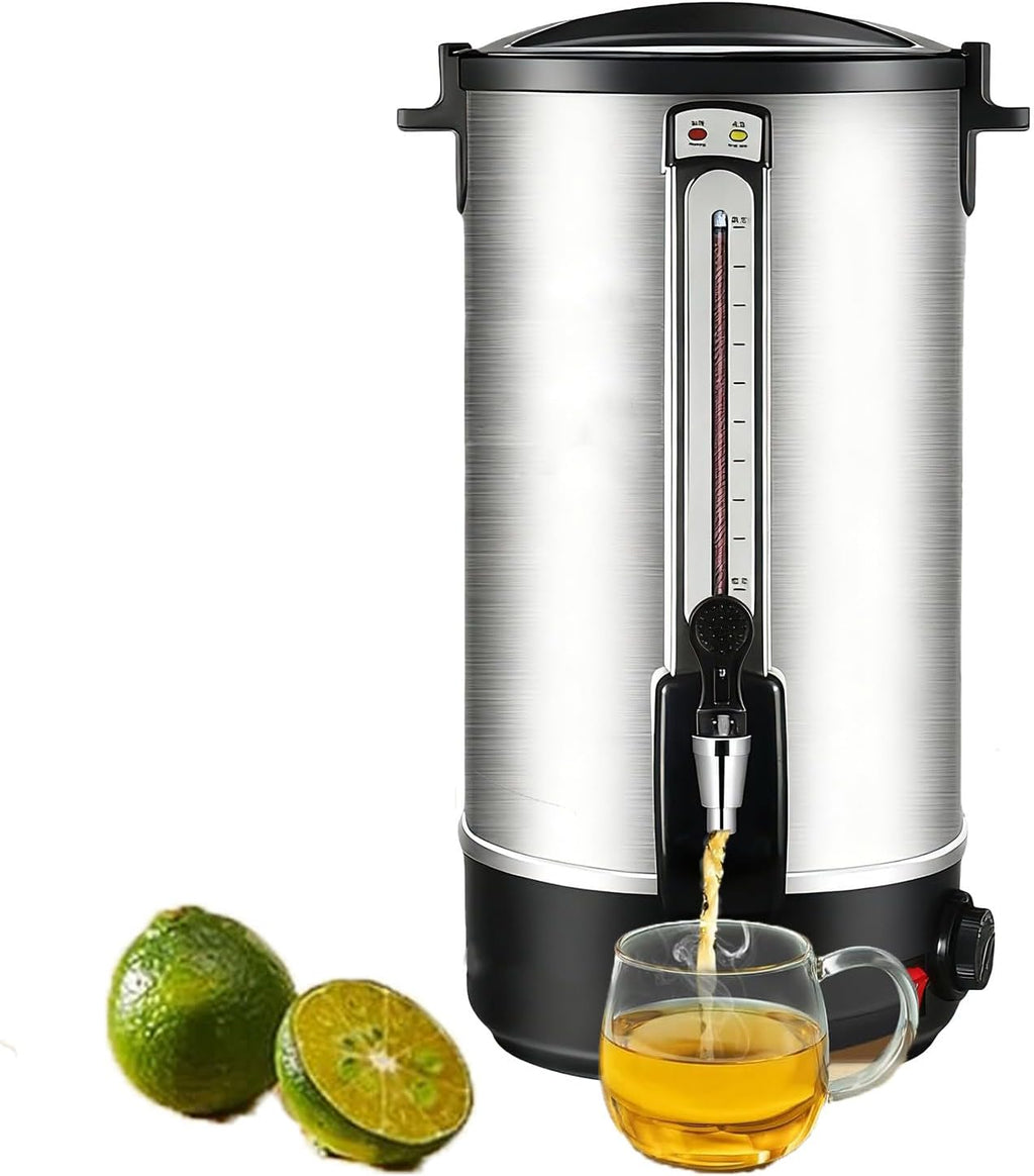 Commercial Coffee Maker 90-Cup Percolator Coffee Pot Electric Dispenser with Double Wall Stainless Steel Anti-Spill, 20L Large Fast Brew Hot Water Urn 20L