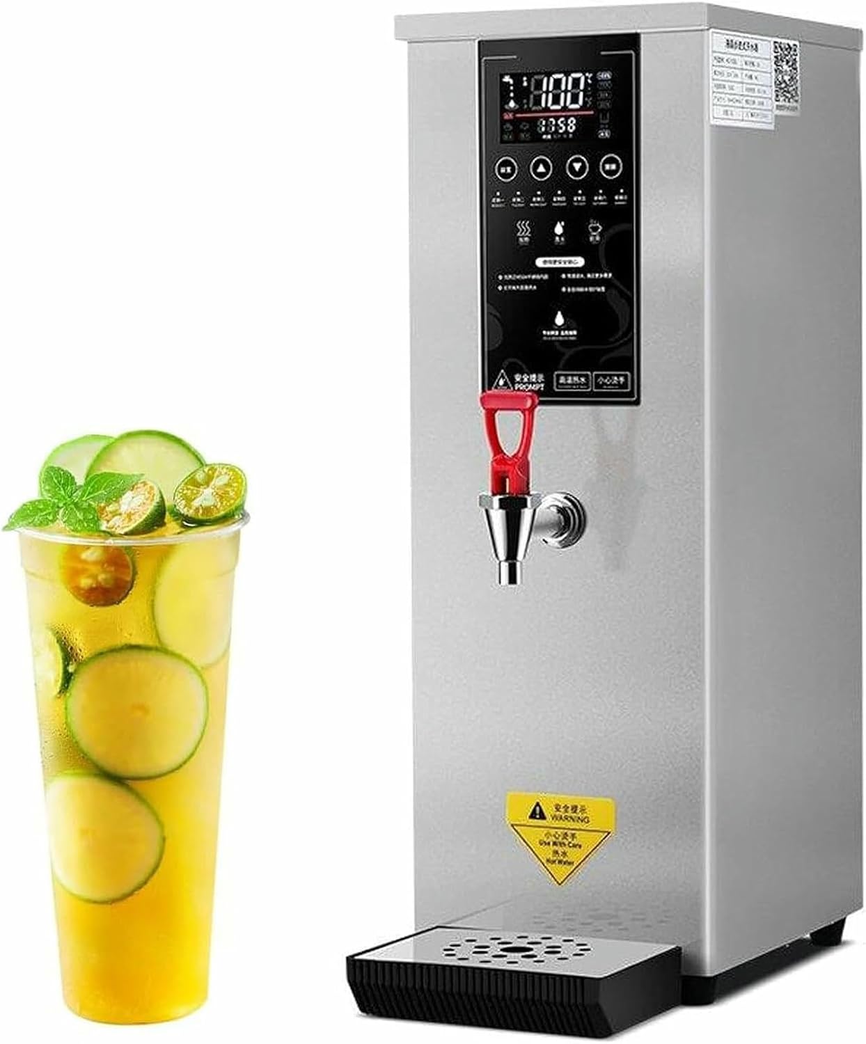 Commercial Hot Water Dispense Boiler Instant Boiling Machine Heater LCD Display + 40-100°C Adjustable Temperature, Water Output: 60l/H