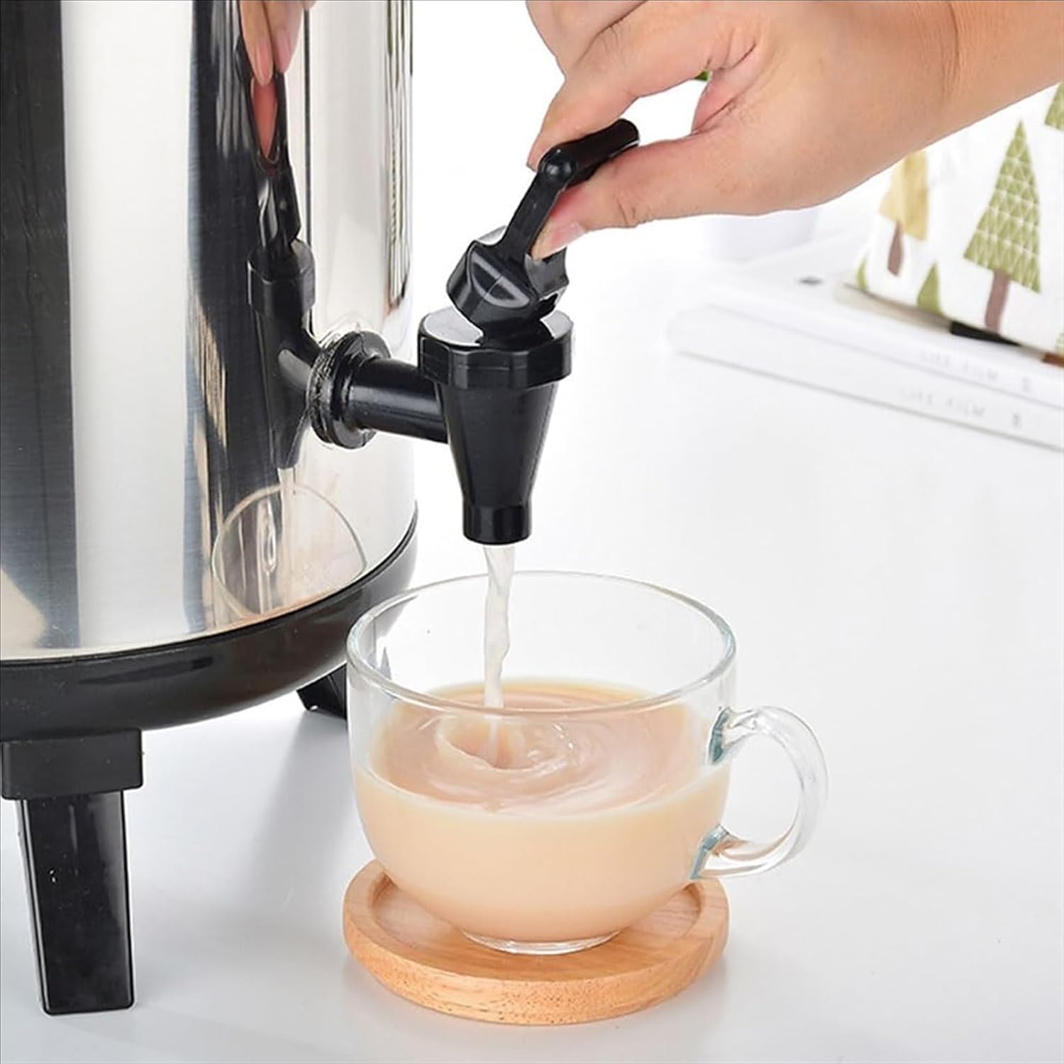 Urn Boiler Hot and Cold Water Dispenser with Faucet Insulated Beverage Dispenser Portable Large Capacity Stainless Steel Tea Coffee Dispenser Water Bottle (10L)