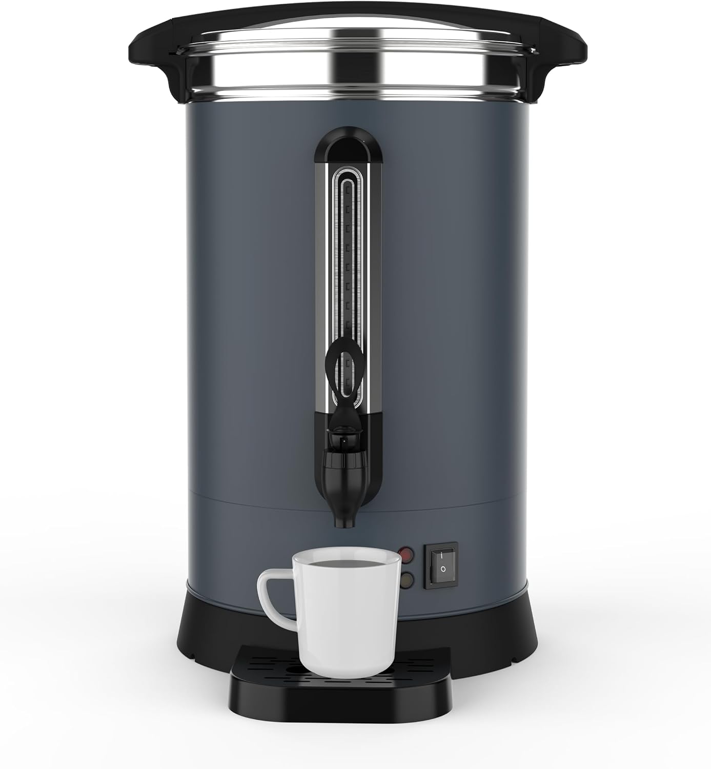 120 Cups Coffee Urn, 18L Stainless Steel Commercial Coffee Maker with Double Wall Insulation, Electric Hot Beverage Dispenser for Parties, Catering, Weddings, and Buffets