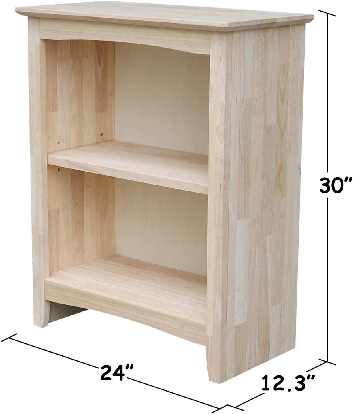 Solid Wood Shaker Bookcase - 30' H