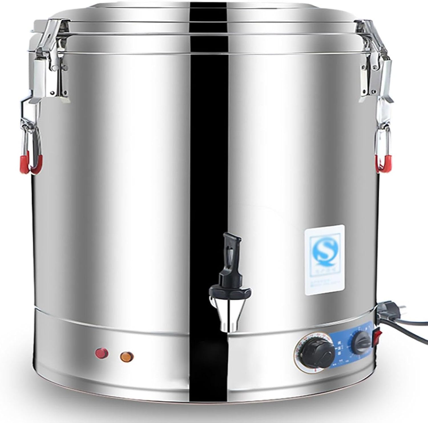 Commercial Large Capacity Catering Urn, 40L/50L/60L/70L Hot Water Boiler Dispenser, Stainless Steel, 30-110°C Temperature Control for Cafe, Office, Home,60L,60L