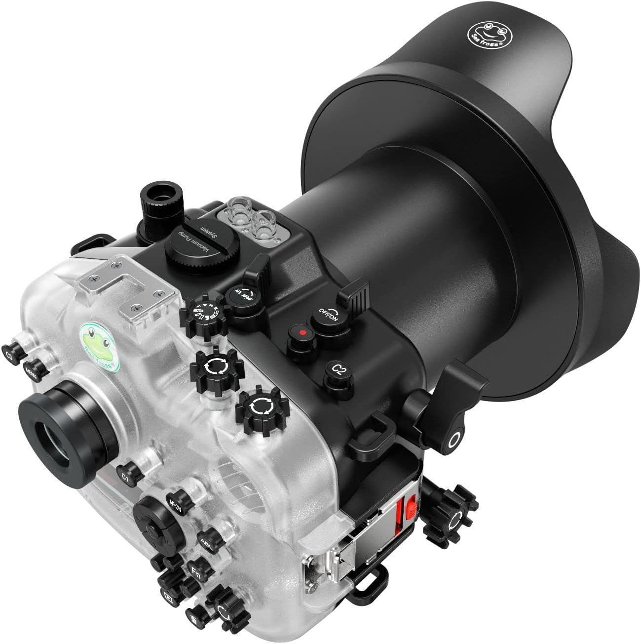Seafrogs Underwater Housing for Sony A7M4 A7 IV + WA005-A 6 Inch Dome Port Kit [40M/130FT] Waterproof Case for Sony Alpha7 IV (ILCE-7M4 a74) +28-70mm F3.5-5.6, 24-70mm F2.8 GM Lens