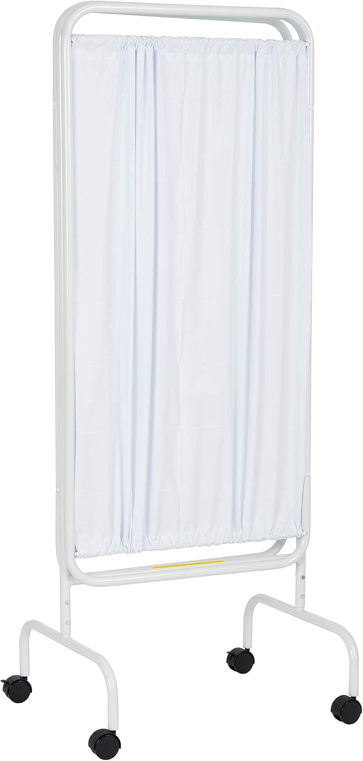 R&B Wire PSS-3CUS, 3 Panel Mobile Medical Privacy Screen, Made in USA (White)