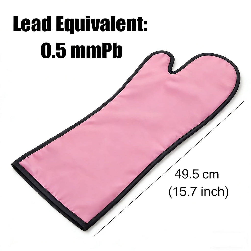Pink 0.5mmpb X-Ray Protection Leaded Gloves Radiology Safety Protective Hand Shield for Veterinary MRI CT