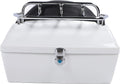 Motorcycle Rear Case 48L Universal Water Lock Backrest Cushion Trunk Tail Luggage Box Helmets Luggages (White)