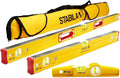 STABILA TYPE 96M Magnetic Level Set, Includes 48 and 24 Inch Levels, Torpedo and Carry Case, Cat. Number 48380