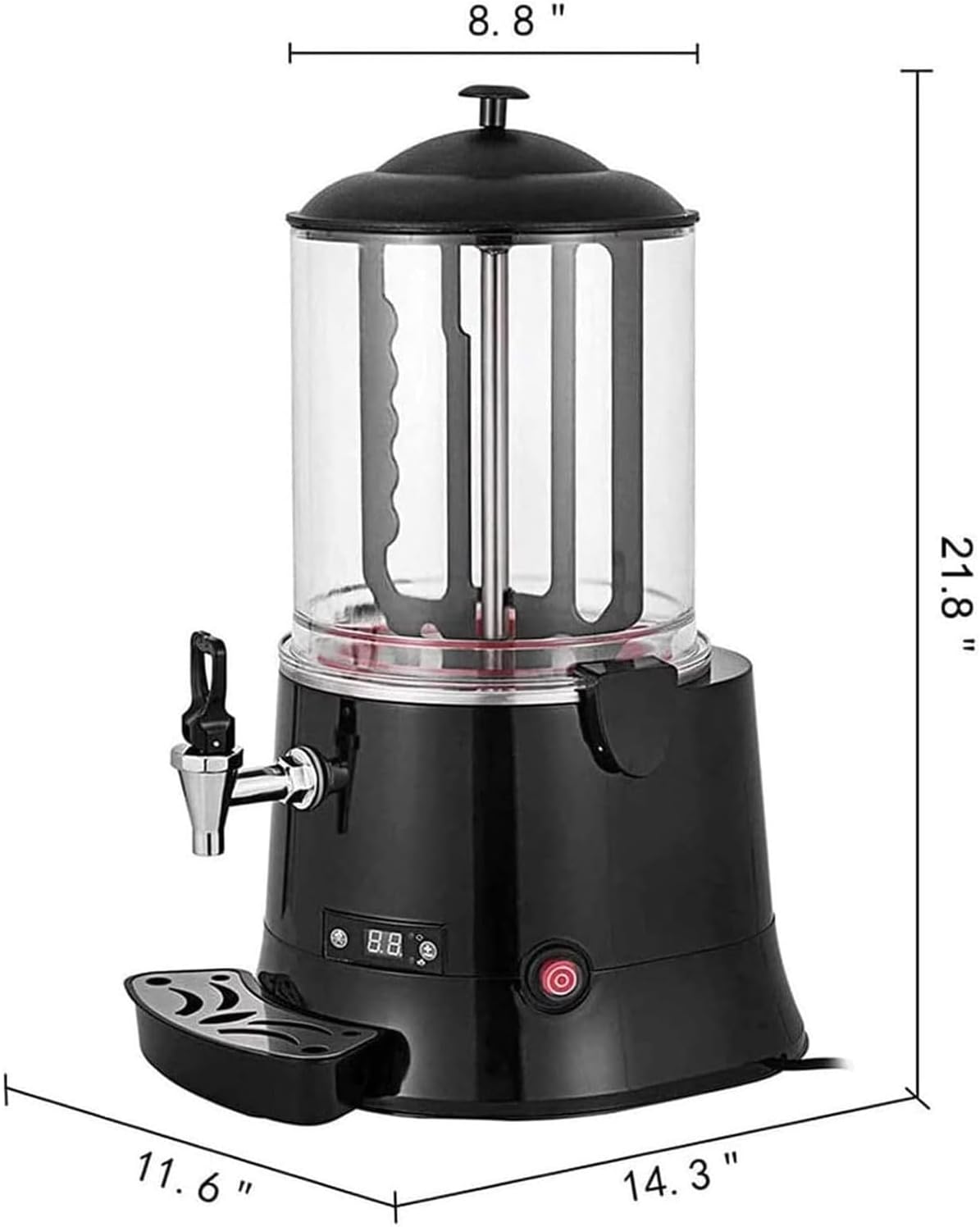JOMRTS 5L/10L Chocolate Dispenser W/Led Display, Electric Machine Hot Chocolate Dispenser Warmer