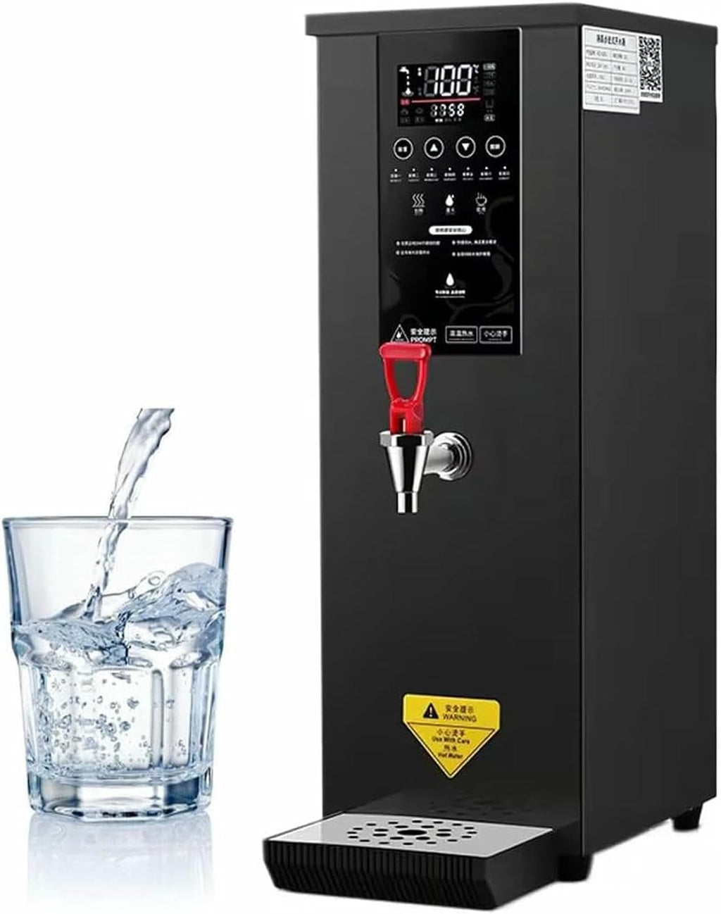 3000W Commercial Hot Water Dispense Boiler, 60L/H Stainless Steel Drinking Hot Water Boiling Machine, Coffee Making Water Heater for Tea Coffee/Dessert Shop Hotel