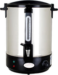 Insulated Beverage Dispenser for Catering, Stainless Steel Large Hot Water Boiler Urn with Faucet, 30-110°C Temperature Control for Home Party Office Cafe,15L