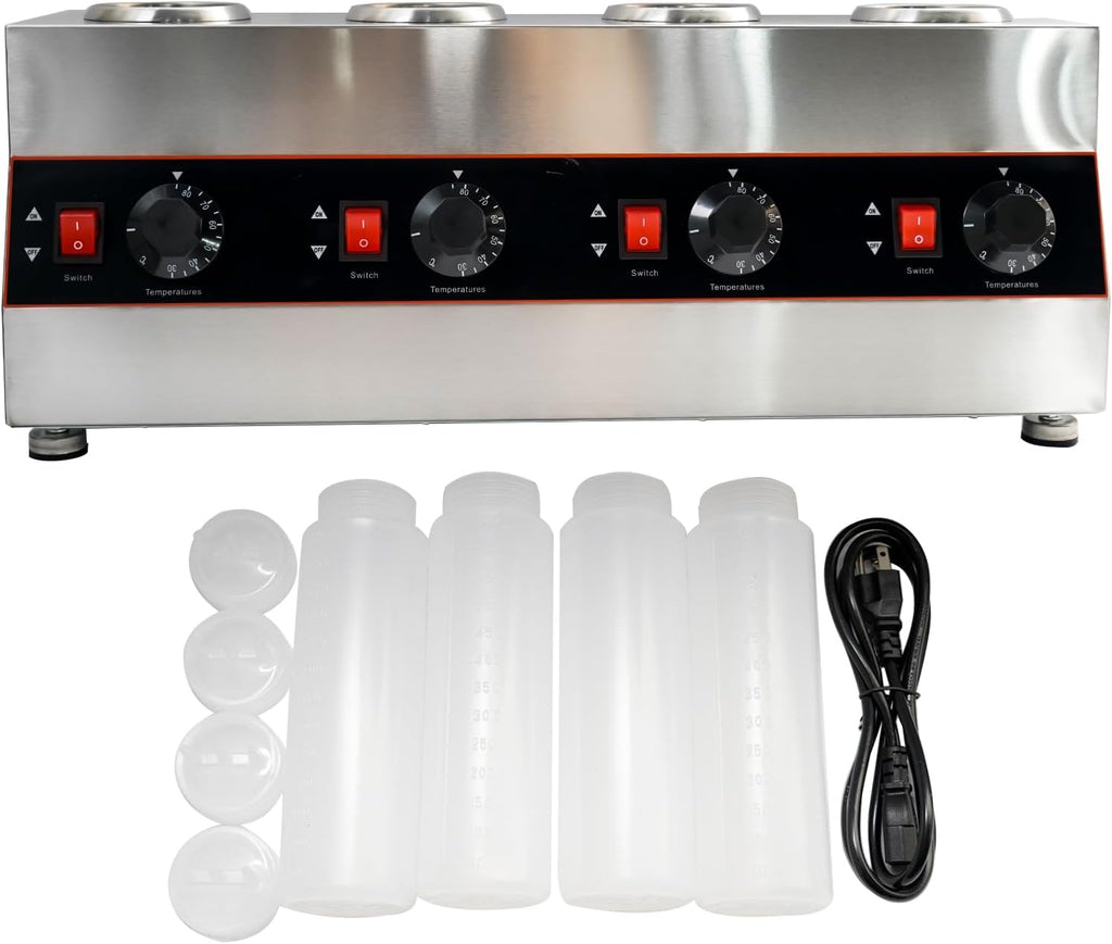 Electric Sauce Warmer Dispenser for Restaurants and Food Service – Stainless Steel Hot Sauce Heater with Adjustable Temperature Control