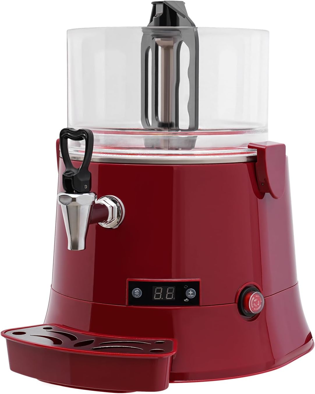 5L Commercial Hot Chocolate Maker Machine, 400W Chocolate Cocoa Beverage Maker Dispenser, 86-194℉ Intelligent Temperature Control, Electric Hot Beverage Dispensers for Cocoa, Milk, Coffee, Juice